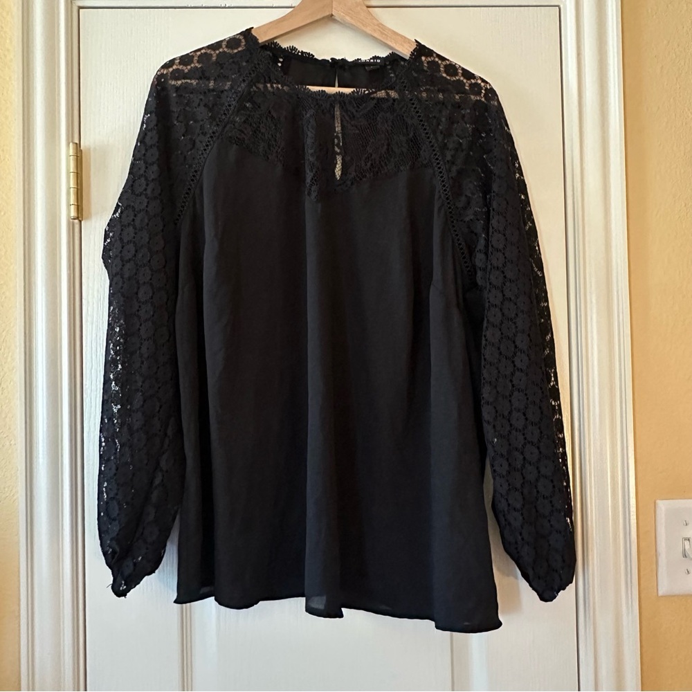 Torrid Black Lace Blouse